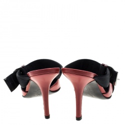 Pre Owned صندل سلايد ديور جلد أحمر مقدمة مدببة مقاس 37