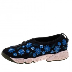 مملوكة مسبقًا حذاء رياضي ديور فيوجن سليب أون وردي فاتح شبكة مزخرفة مقاس 37.5