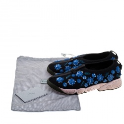 مملوكة مسبقًا حذاء رياضي ديور فيوجن سليب أون وردي فاتح شبكة مزخرفة مقاس 37.5