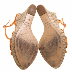 Pre Owned صندل ديور نعل روكي ديوريسيمو كانفاس وجلد وردي مقاس 39