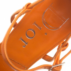 Pre Owned صندل ديور نعل روكي ديوريسيمو كانفاس وجلد وردي مقاس 39