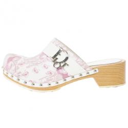 مملوكة مسبقًا Dior Pink Diorissimo Wooden Clogs Size 38.5