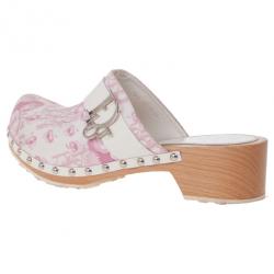 مملوكة مسبقًا Dior Pink Diorissimo Wooden Clogs Size 38.5