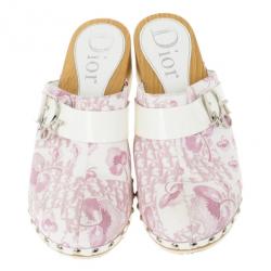 مملوكة مسبقًا Dior Pink Diorissimo Wooden Clogs Size 38.5