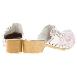 مملوكة مسبقًا Dior Pink Diorissimo Wooden Clogs Size 38.5