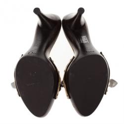 Pre Owned Dior Brown Diorissimo Chain Mules Size 40