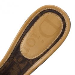 Pre Owned Dior Brown Diorissimo Chain Mules Size 40