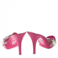 Pre Owned حذاء كلوغ سلايد ديور مقدمة مفتوحة قطن مطبوع متعدد الألوان مقاس 39.5