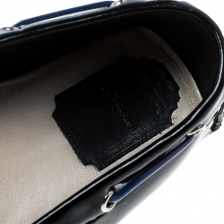 Pre Owned Dior Black Patent Leather Bow Loafers Size 41.5