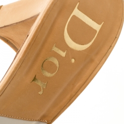 Pre Owned Dior Brown Monogram Canvas Buckle Detail Slides Sandals Size 41