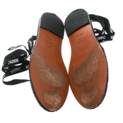 مملوكة مسبقًا حذاء إسبادريلز ديور نيكلي D سويدي وشبك أسود مقاس 41