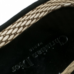 مملوكة مسبقًا حذاء إسبادريلز ديور نيكلي D سويدي وشبك أسود مقاس 41