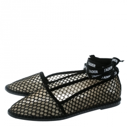 مملوكة مسبقًا حذاء إسبادريلز ديور نيكلي D سويدي وشبك أسود مقاس 41