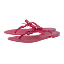 Pre Owned صندل ديور وردي جيلي ثونغ مقاس 39