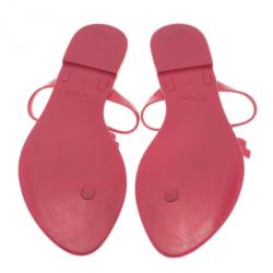 Pre Owned صندل ديور وردي جيلي ثونغ مقاس 39