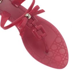 Pre Owned صندل ديور وردي جيلي ثونغ مقاس 39