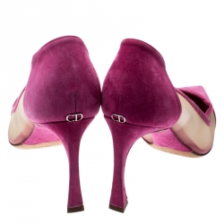 مملوكة مسبقًا Dior Pink Suede And Mesh Pointed Toe Pumps Size 38