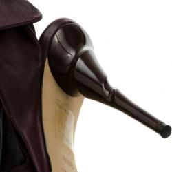 Pre Owned Dior Pleated Leather Slingback Sandals Size 36.5