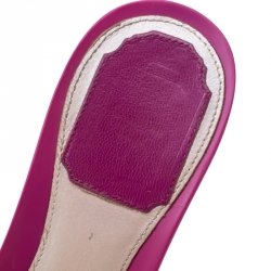 Dior Purple Cannage Leather Bow Slides Size 37.5