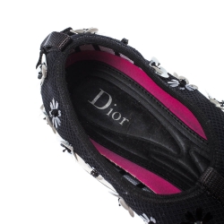 مملوكة مسبقًا حذاء رياضي ديور مرصع فيوجن شبك أسود مق اس 39