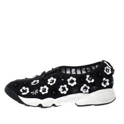 مملوكة مسبقًا حذاء رياضي ديور مرصع فيوجن شبك أسود مقاس 39