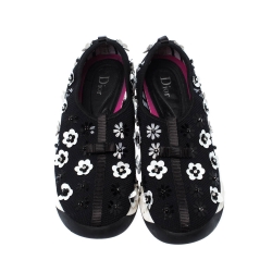 مملوكة مسبقًا حذاء رياضي ديور مرصع فيوجن شبك أسود مقاس 39