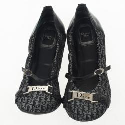 Pre Owned Christian Dior Diorissimo Mary Jane Ballet Flats Size 38