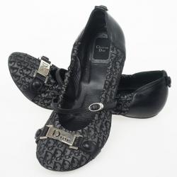 Pre Owned Christian Dior Diorissimo Mary Jane Ballet Flats Size 38