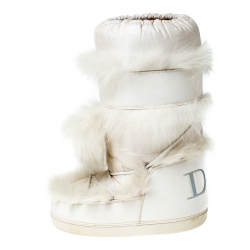 Christian Dior Leather-Trimmed Snow Boots
