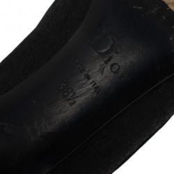 مملوكة مسبقًا Christian Dior Black Pointed Toe Buckle Pumps Size 38.5