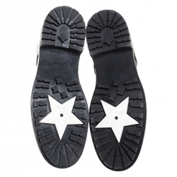 مملوكة مسبقًا حذاء بوت كاحل ديور Diorunit Comabt جلد بروغي أسود مقاس 38.5