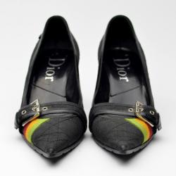 مملوكة مسبقًا Dior Black ‘Rasta’ Collection Pumps Size 39