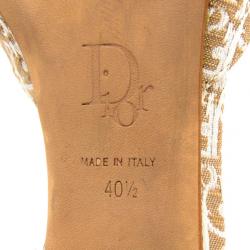 Pre Owned Christian Dior Diorissimo Padlock Key Mules Size 40.5