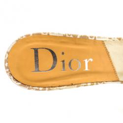 Pre Owned Christian Dior Diorissimo Padlock Key Mules Size 40.5