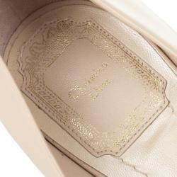 مملوكة مسبقًا Christian Dior Rose Pink Patent Leather 'Miss Dior' Peep Toe Platform Pumps Size 37