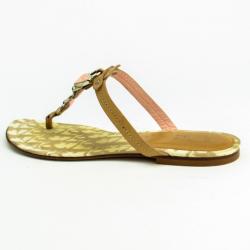مملوكة مسبقًا Christian Dior Beige Romantique Thong Flat Sandals Size 36