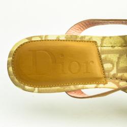 مملوكة مسبقًا Christian Dior Beige Romantique Thong Flat Sandals Size 36