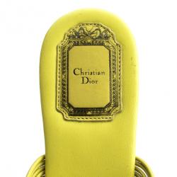 Pre Owned Christian Dior Beige Strappy Serpent Toe Ring Flats Sandals Size 36.5