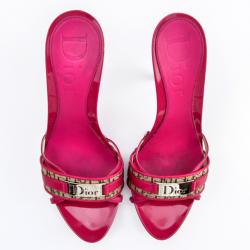 مملوكة مسبقًا Christian Dior Pink Monogram Slides Size 38