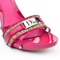 مملوكة مسبقًا Christian Dior Pink Monogram Slides Size 38