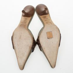 مملوكة مسبقًا Christian Dior Croc Embossed Mules Size 37