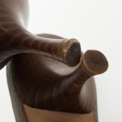 مملوكة مسبقًا Christian Dior Croc Embossed Mules Size 37