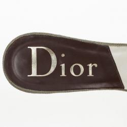 مملوكة مسبقًا Christian Dior Croc Embossed Mules Size 37