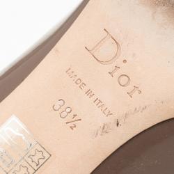 Pre Owned Christian Dior Grey Patent Pumps Size 38.5