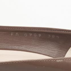 Pre Owned Christian Dior Grey Patent Pumps Size 38.5