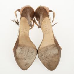 مملوكة مسبقًا Christian Dior Trotter Romantique T-Strap Sandals Size 38.5