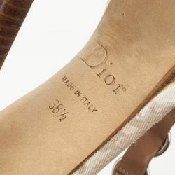 مملوكة مسبقًا Christian Dior Trotter Romantique T-Strap Sandals Size 38.5