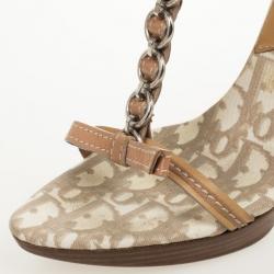 مملوكة مسبقًا Christian Dior Trotter Romantique T-Strap Sandals Size 38.5