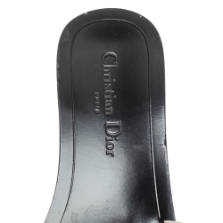 Pre Owned Dior White Leather Diorevolution Flat Slides Size 38