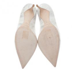 مملوكة مسبقًا Dior Grey Shaded Patent Calfskin Pointed Toe Pumps Size 40